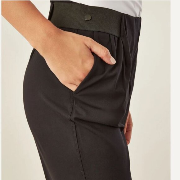 ADAY Turn It Up Pants Slim Straight in Black Sz M - Picture 3 of 8